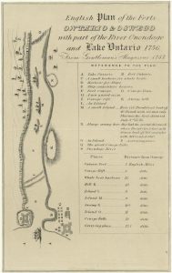 1756 map of British forts at Oswego, NY